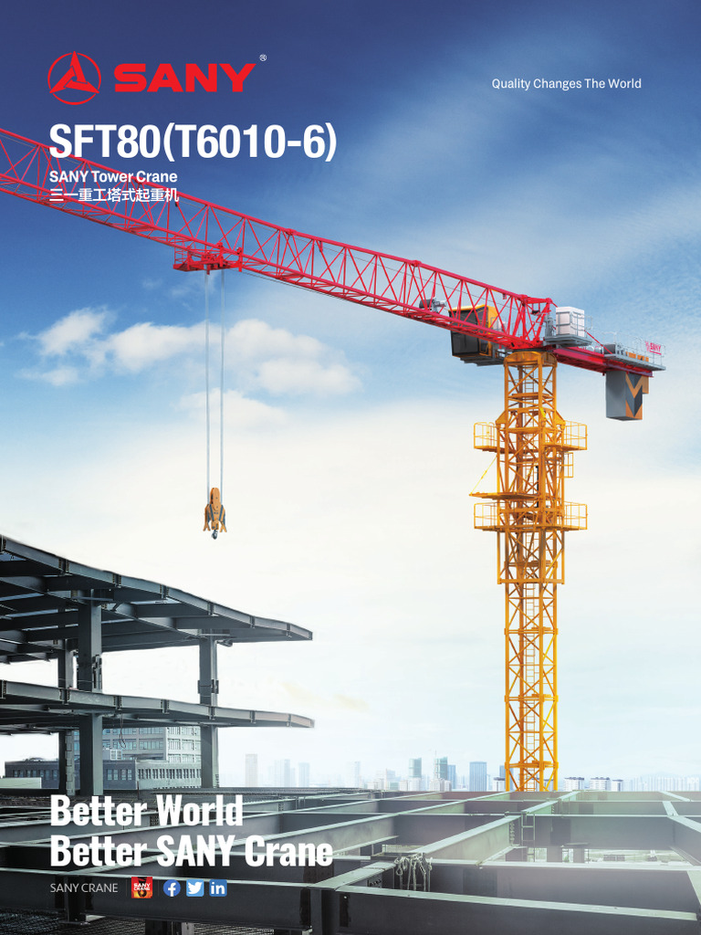 Sany Crane-brochure Sft80(t6010-6) 172001 Pesawat Angkat | PDF