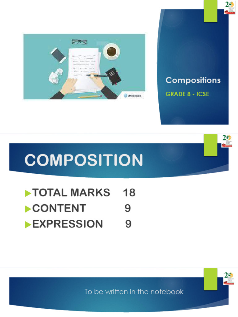 Grade 8 ICSE Composition Writing Guide | PDF | Happiness | Narration