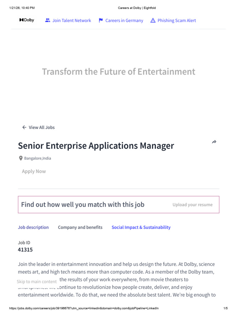 Senior Enterprise Applications Manager Role | PDF | Governance ...