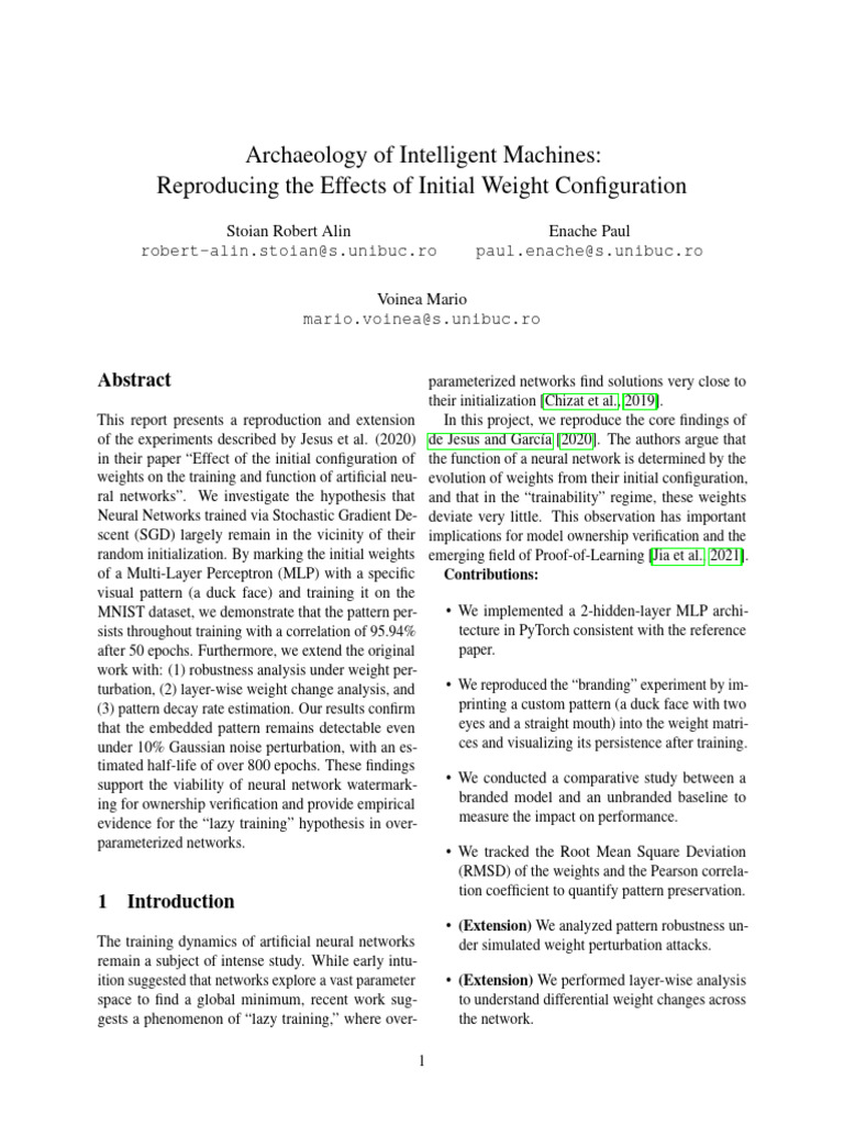 Report | PDF | Robust Statistics | Deep Learning