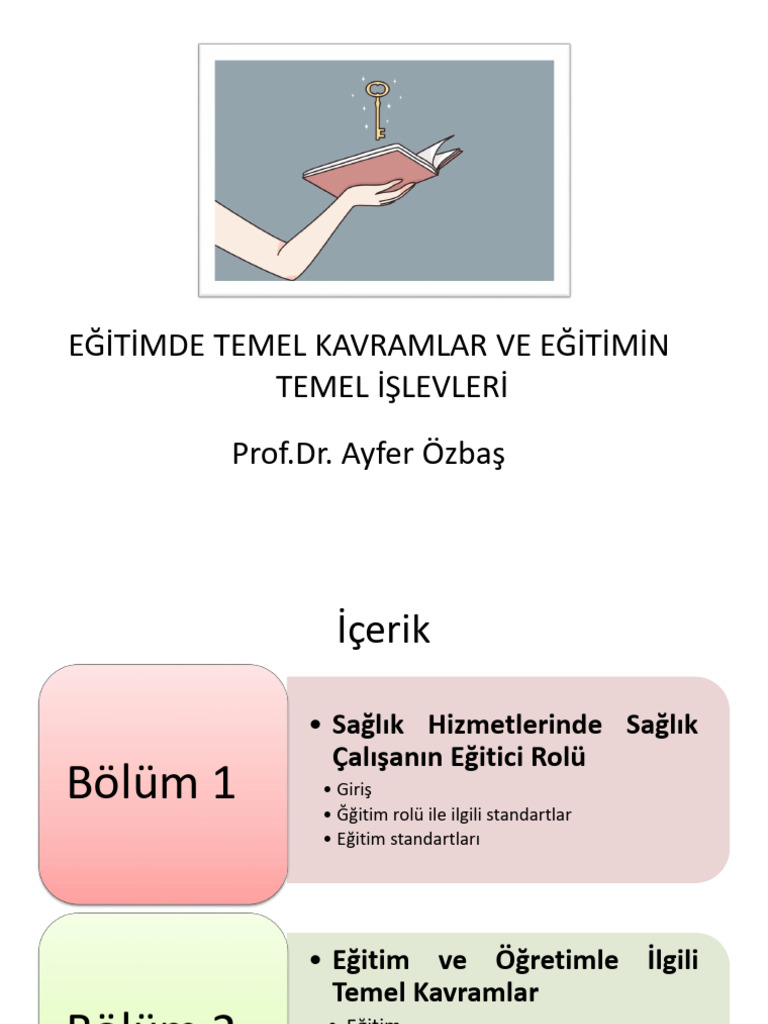 Eği̇ti̇mde Temel Kavramlar Ve Eği̇ti̇mi̇n Temel İşlevleri̇ 1 3 | PDF