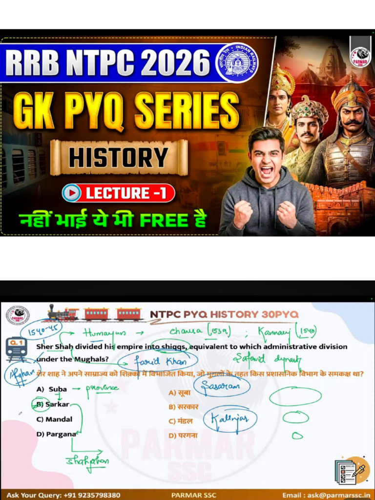 NTPC Pyq History Lec-1 | PDF