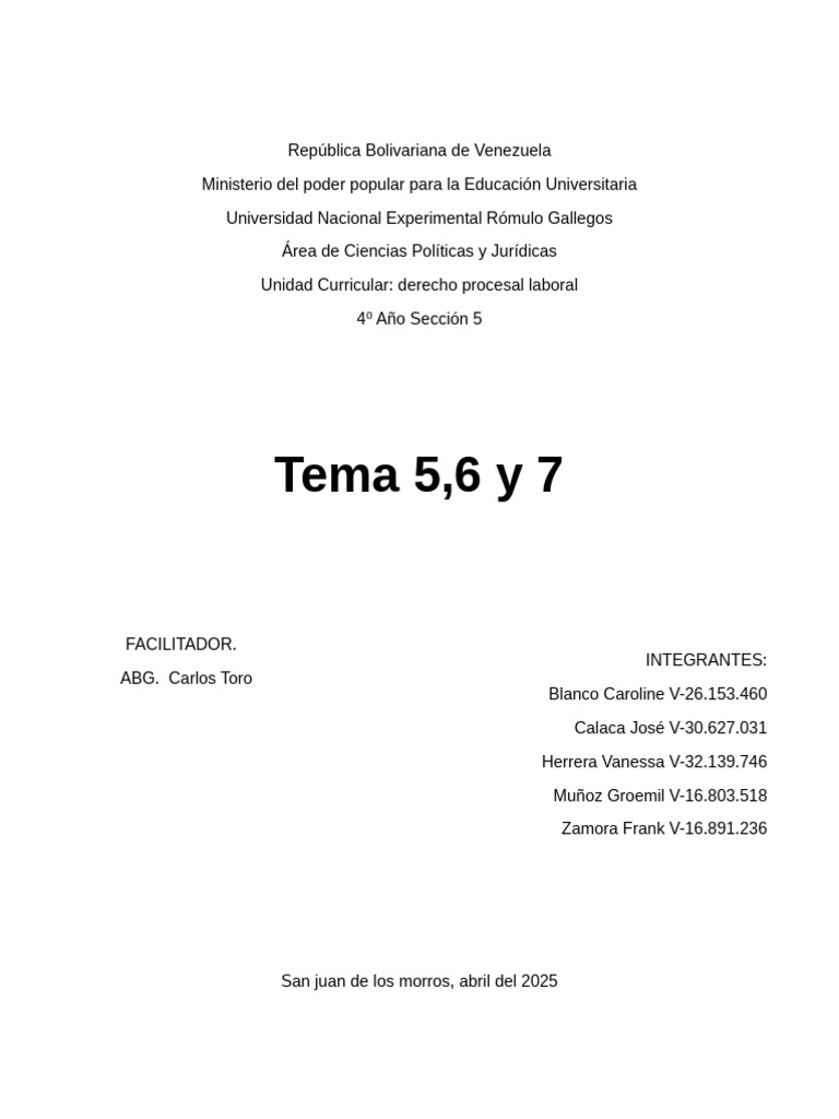 laboral tema 5,6y7 | PDF | Ley procesal | Reunión