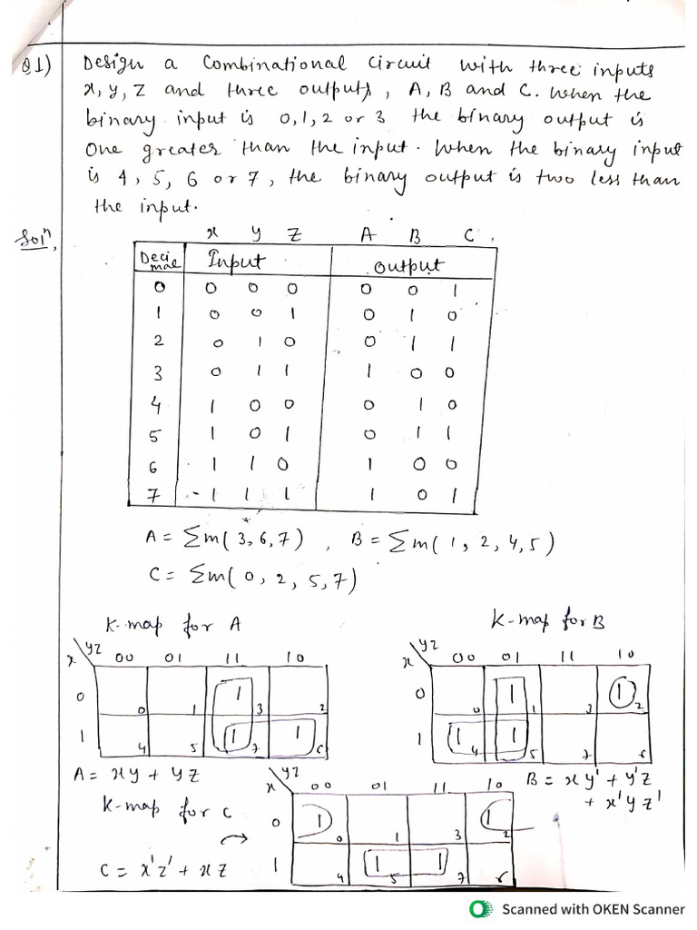 Logic Circuits Assignment 1 | PDF