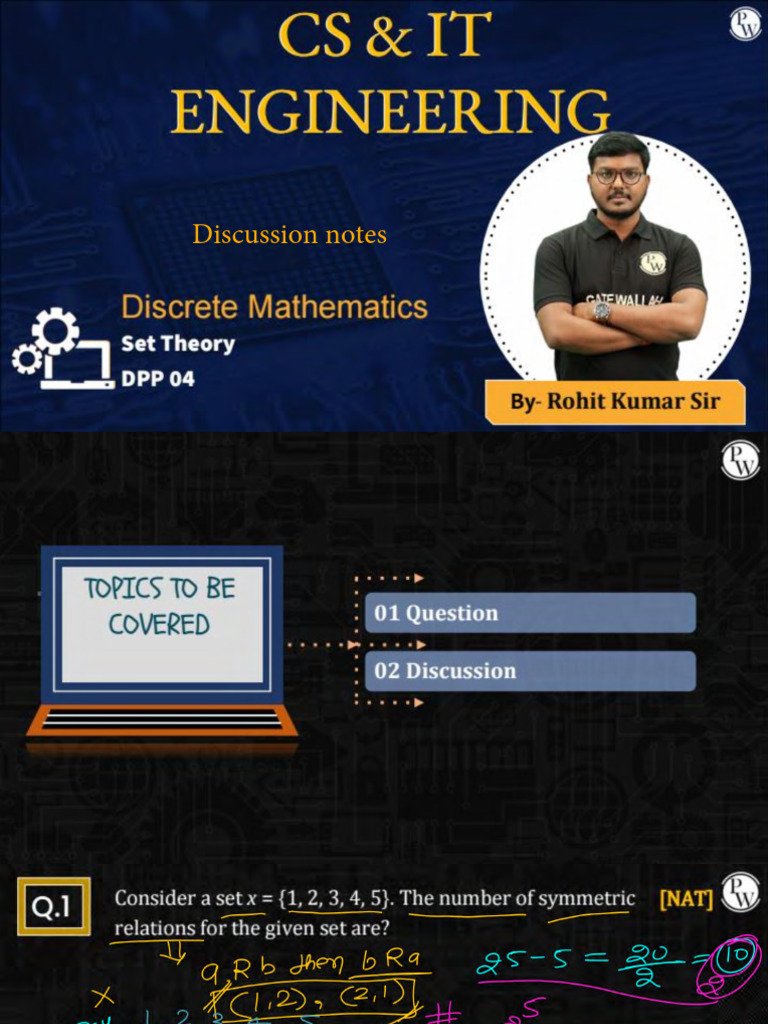 Set theory _ DPP 04 Discussion Notes | PDF