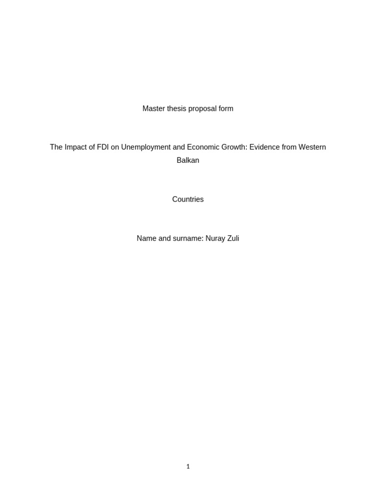 The Impact of FDI on Unemployment and Economic Growth | PDF | Foreign ...