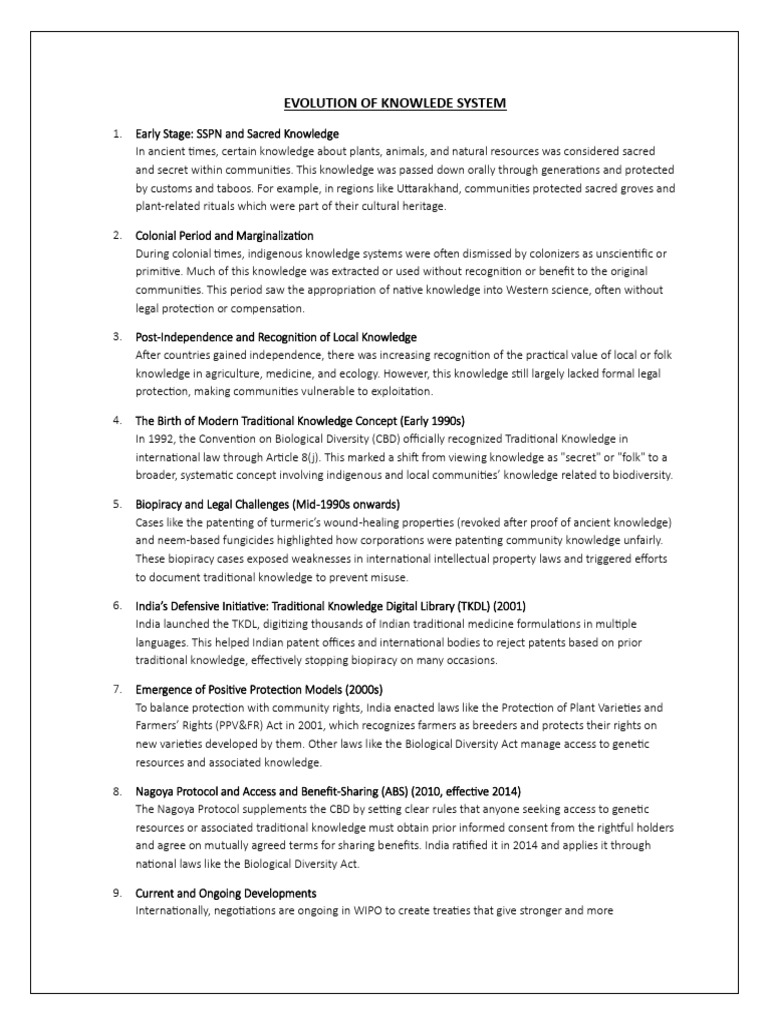 tk NOTES | PDF | Traditional Knowledge | Treaty