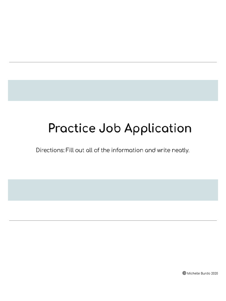 PracticeJobApplication-2 | PDF