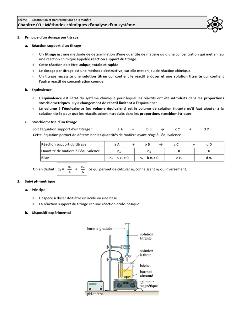 Méthodes de titrage en chimie analytique | PDF | Titrage | Chimie