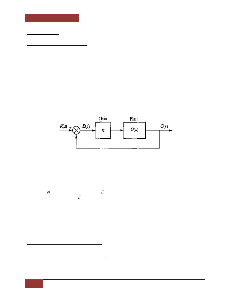Lec 10 (a) Simple Gain Controller | PDF | Damping | Control Theory
