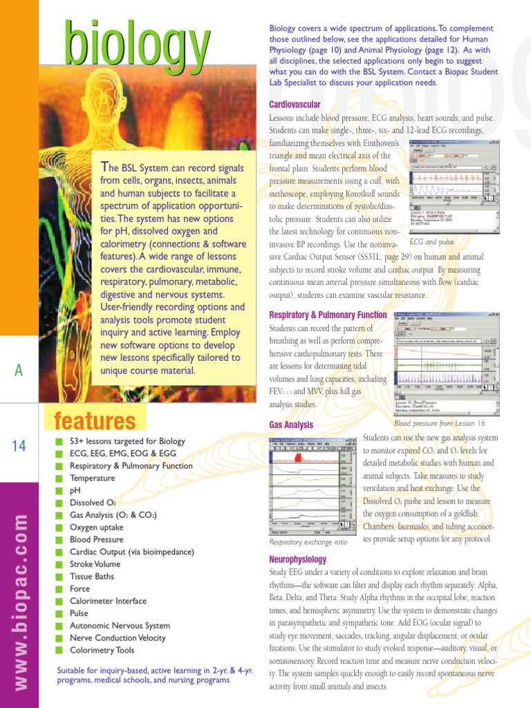 Biology Lab Lessons & Experiments Guide | PDF | Heart | Blood Pressure