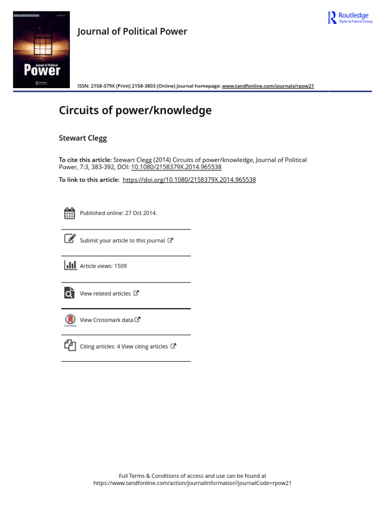 Power and Knowledge Circuits Explained | PDF