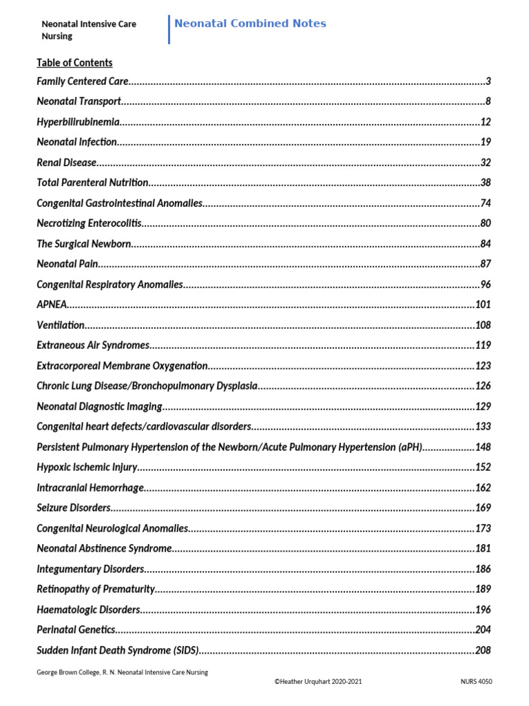 Neonatal Intensive Care Nursing Guide | PDF | Clinical Medicine ...