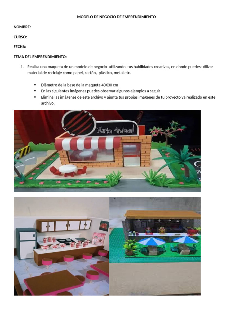 Modelo de Negocio Creativo y Sostenible | PDF