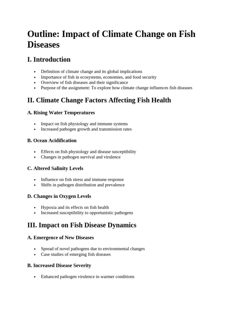 Climate Change Effects on Fish Diseases | PDF