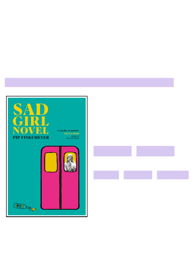 Sad Girl Novel by Pip Finkemeyer ISBN 24bb176a-952c-4369-b4b0 ...