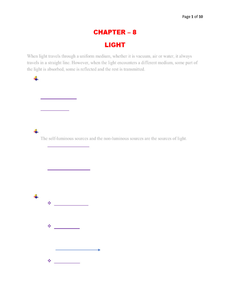 Understanding Light and Optics Concepts | PDF | Mirror | Light