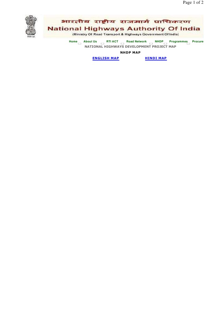 National Highways Development Project Map | PDF | Business