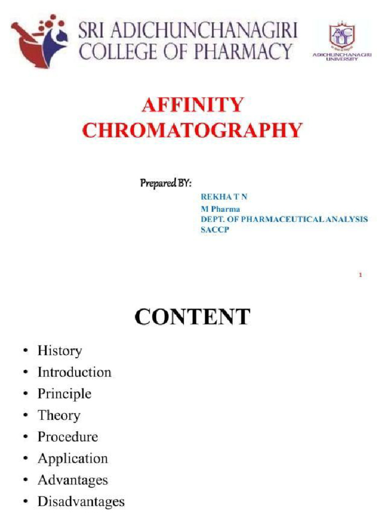 Affinity Chromatography | PDF
