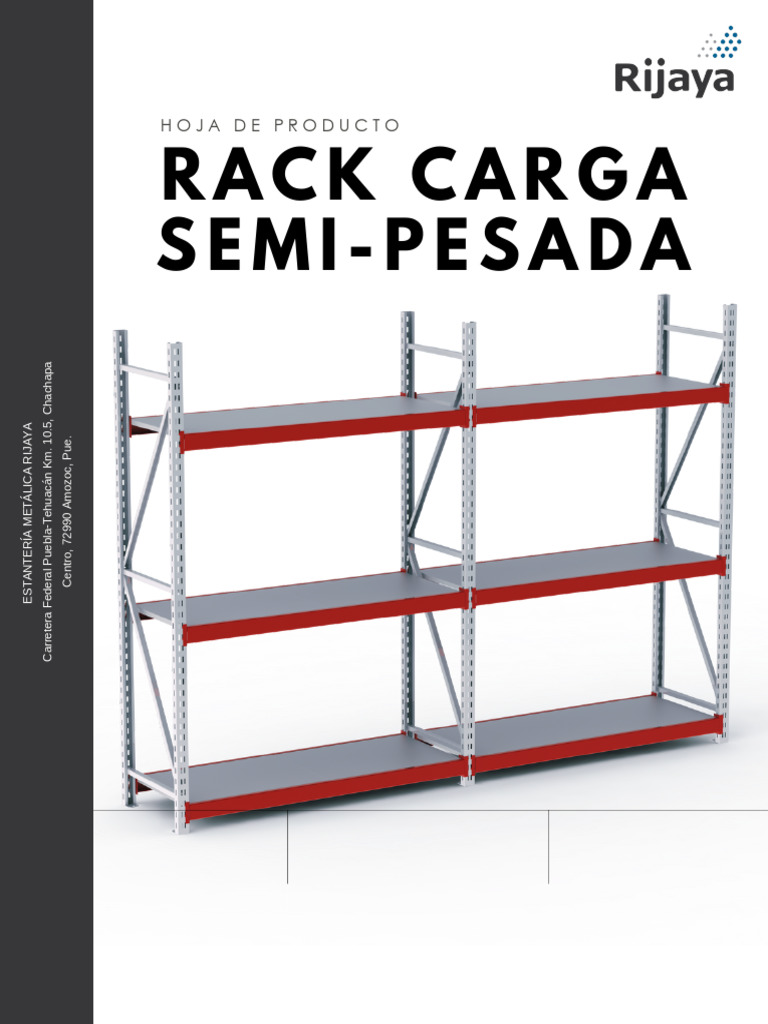 Rack Carga Semi-Pesada: Especificaciones | PDF | Acero | Sector ...