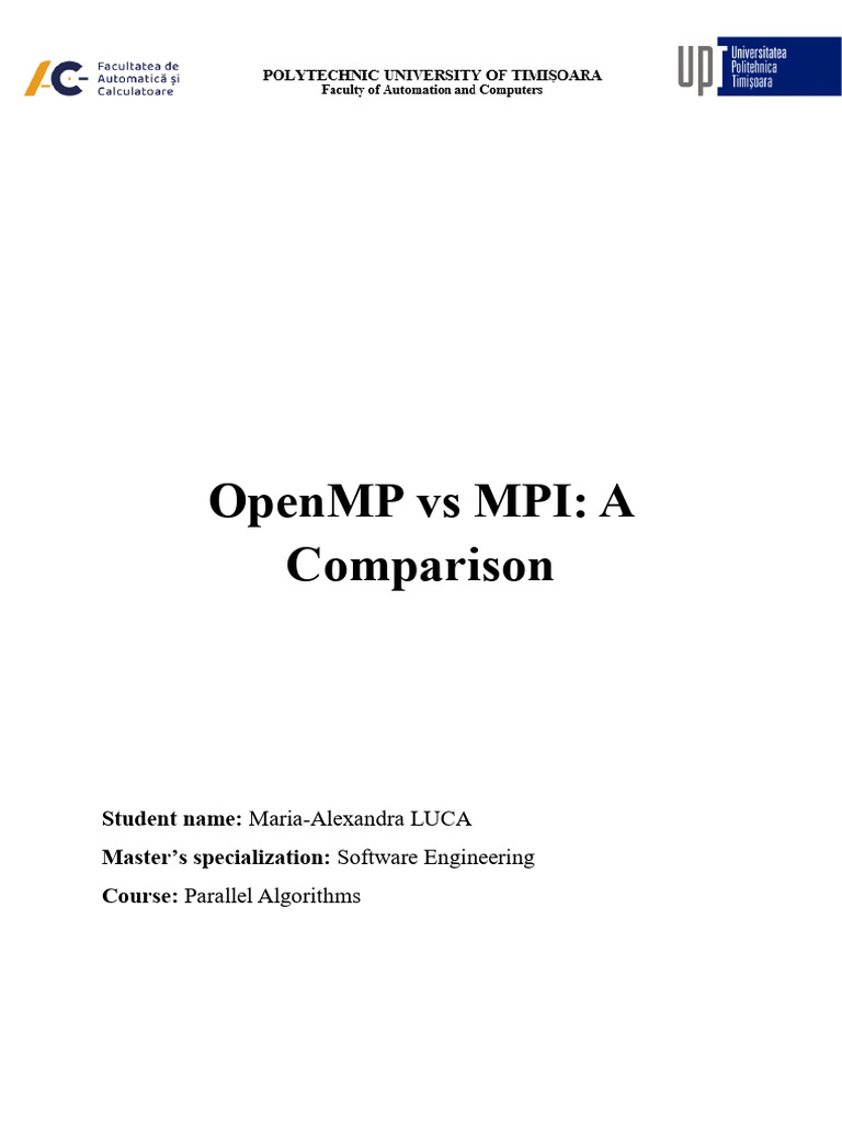 OpenMP vs MPI: Key Differences Explained | PDF | Message Passing ...