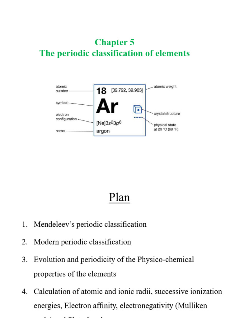 Periodic Classification of Elements | PDF | Periodic Table | Atoms