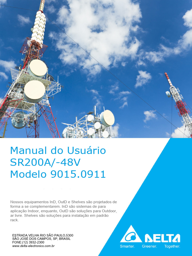 Manual do Usuário SR200A/-48V Delta | PDF | Endereço de IP | Rede de ...