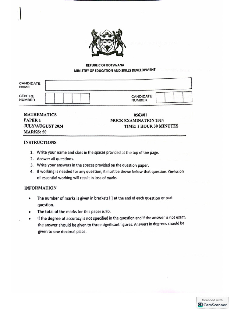 Mock Exam ppr1 2024 | PDF