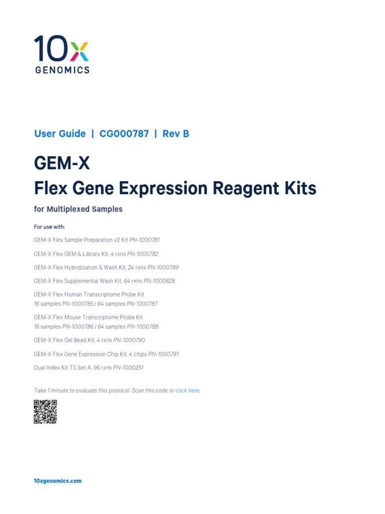 GEM-X Flex Gene Expression Kits Guide | PDF | Dna Sequencing ...