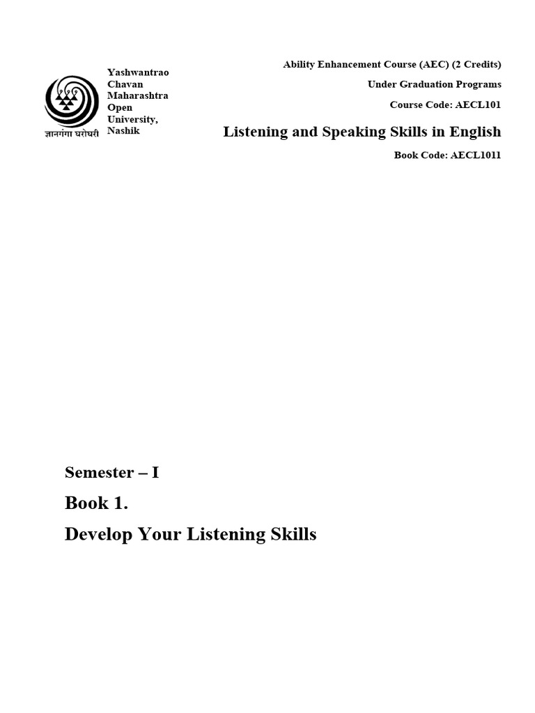 Develop Your Listening Skills Course | PDF | Nonverbal Communication ...