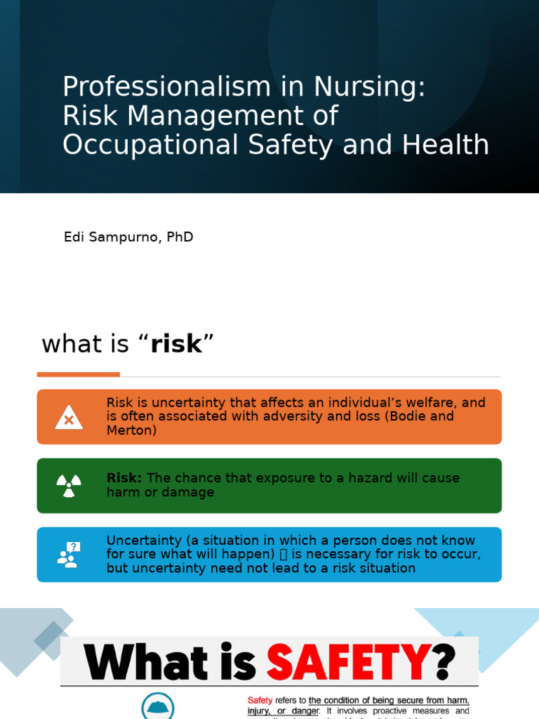 Nursing Risk Management & Safety Practices | PDF | Risk | Risk Management
