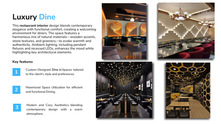 Luxury Restaurant Interior Design | PDF