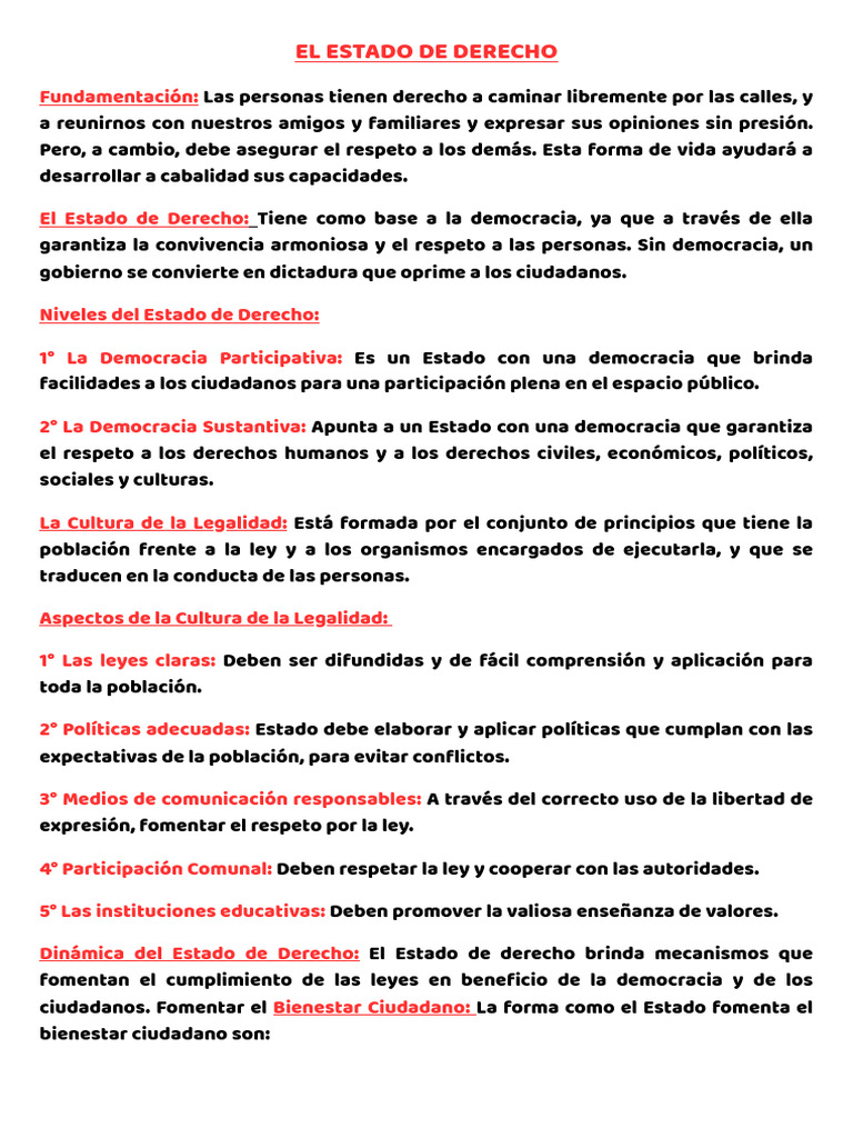 Estado de Derecho y Democracia: Claves esenciales | PDF | Democracia ...