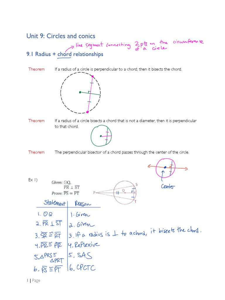 Unit 9 Circles LB 2024 | PDF | Circle | Rectangle