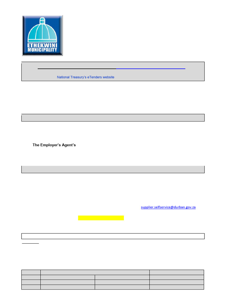 eThekwini Sanitation Tender Document | PDF | Taxes | Conflict Of Interest