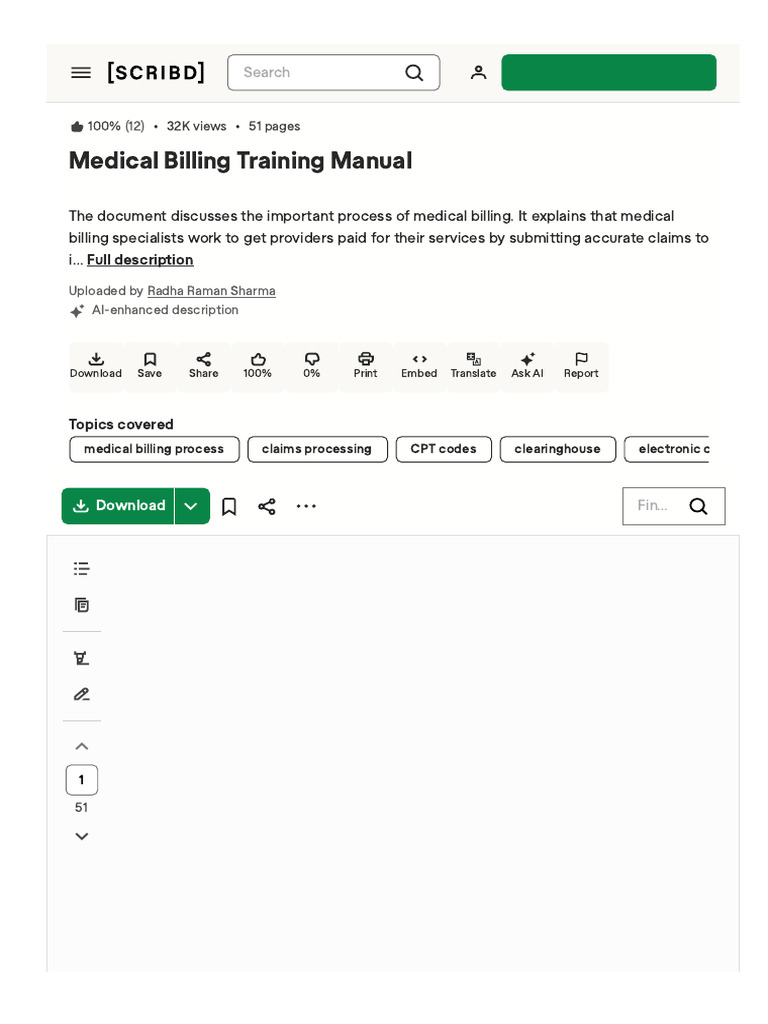 Www.scribd.comdocument688954955Medical Billing Training Manual | PDF