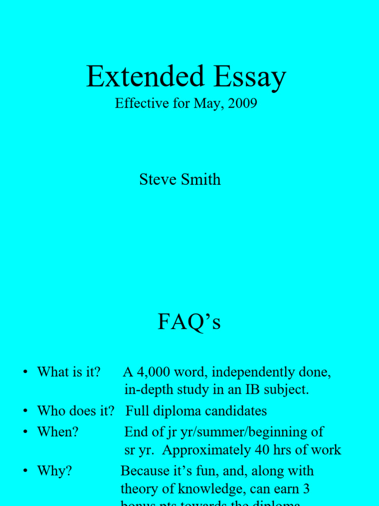 IB Extended Essay Guide and Tips | PDF | Essays | Abstract (Summary)