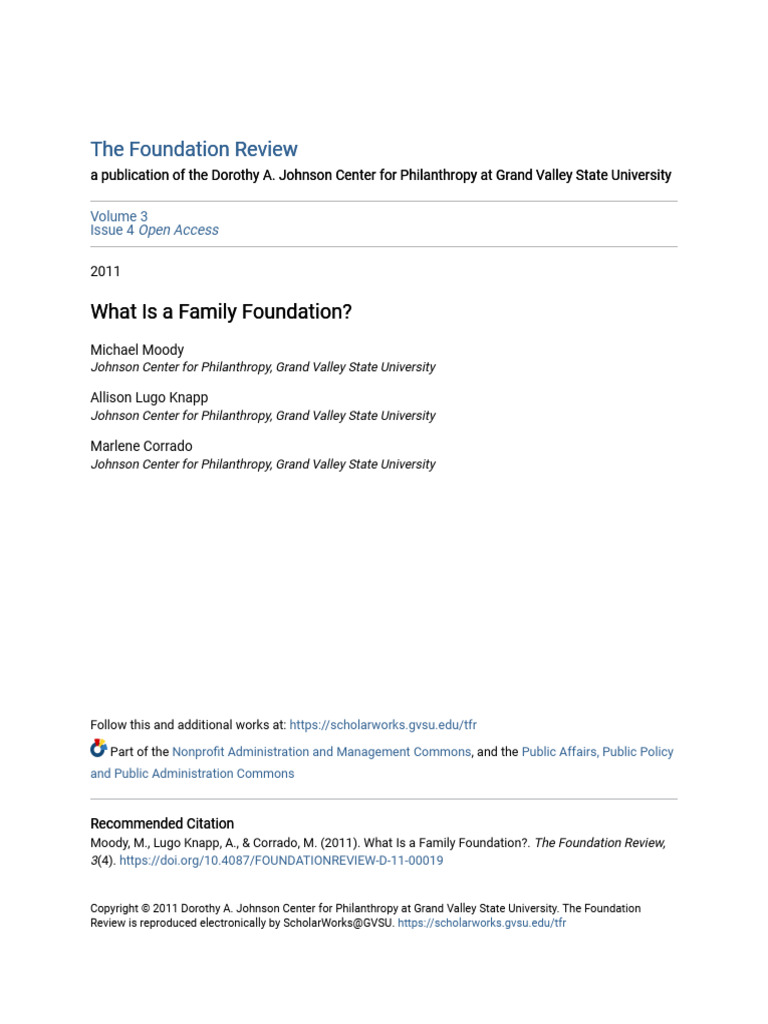 Understanding Family Foundations | PDF | Charitable Organization ...