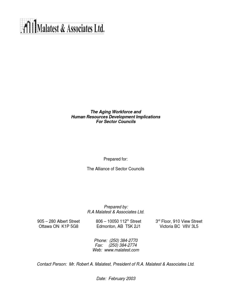 Aging Workforce Final Report | PDF | Population Ageing | Ageing