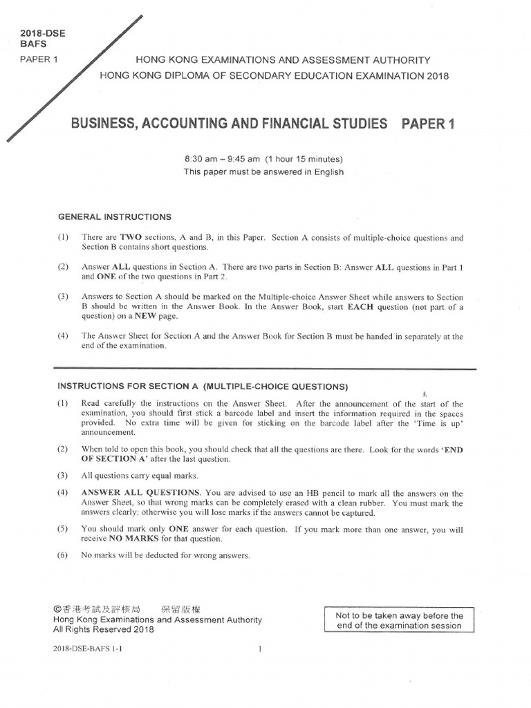2018 Paper 1 | PDF