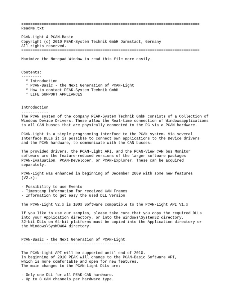 PCAN-Light and PCAN-Basic Overview | PDF | Computer Engineering ...