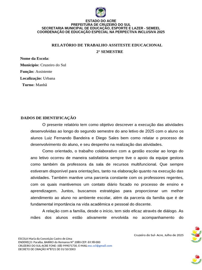 Relatório de Educação Inclusiva 2025 | PDF | Educação Especial ...