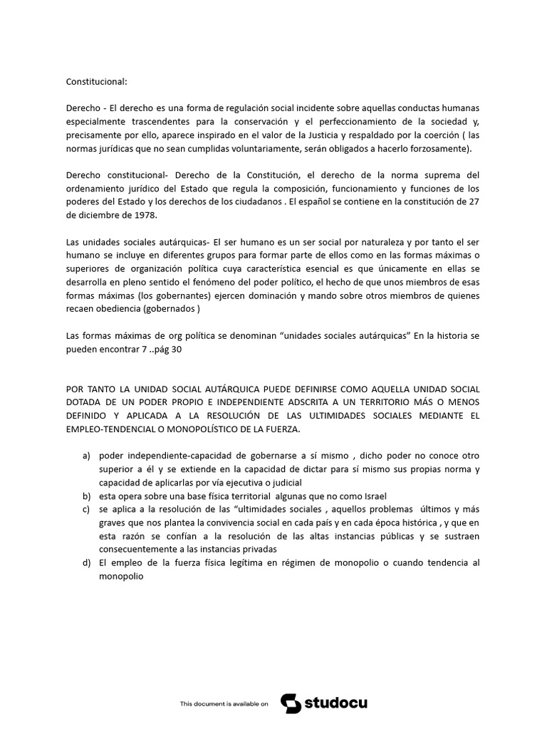 Derecho Constitucional y Estado Moderno | PDF | Constitución | Estado ...