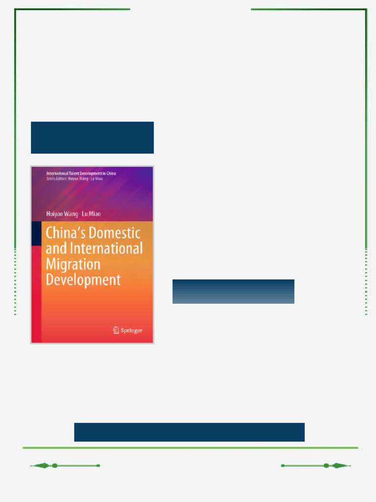 China s Domestic and International Migration Development Huiyao Wang ...