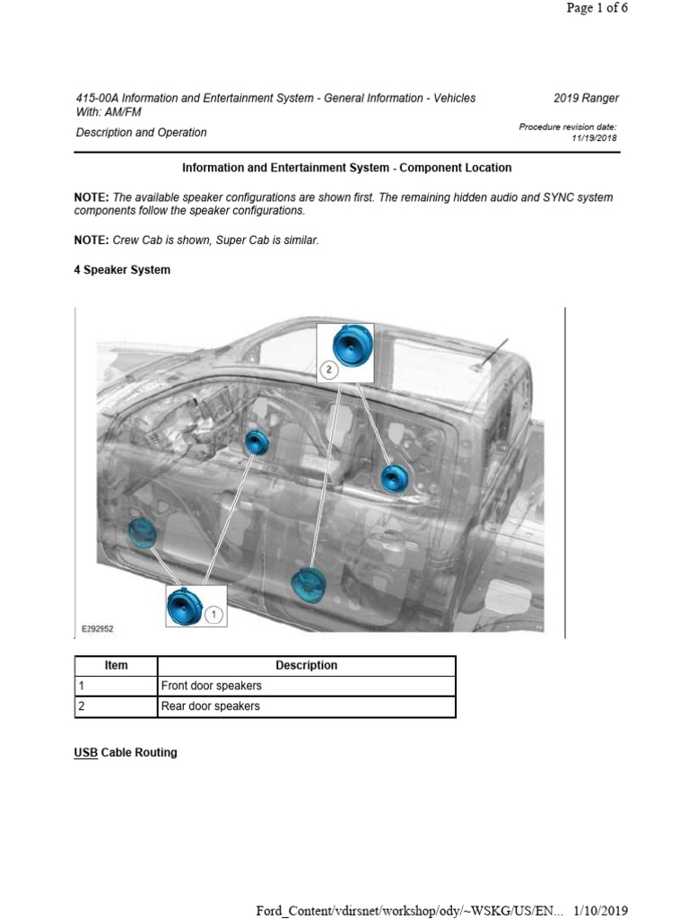 2019 Ranger Audio System Overview | PDF | Radio | Amplifier