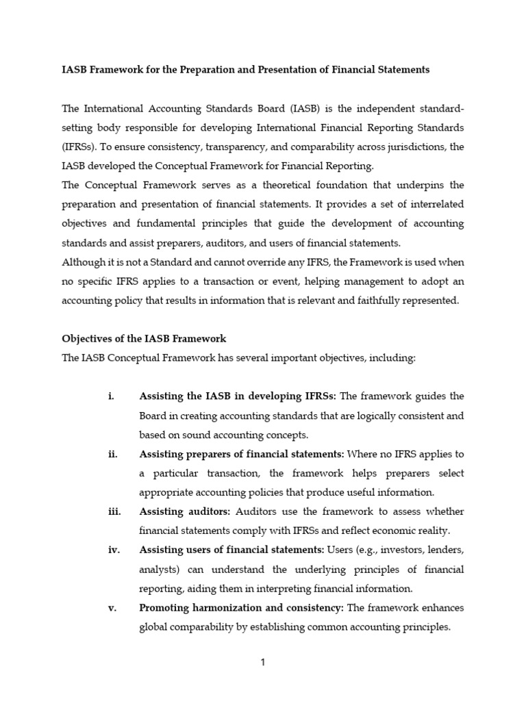 IASB Financial Statements Framework Guide | PDF | International ...