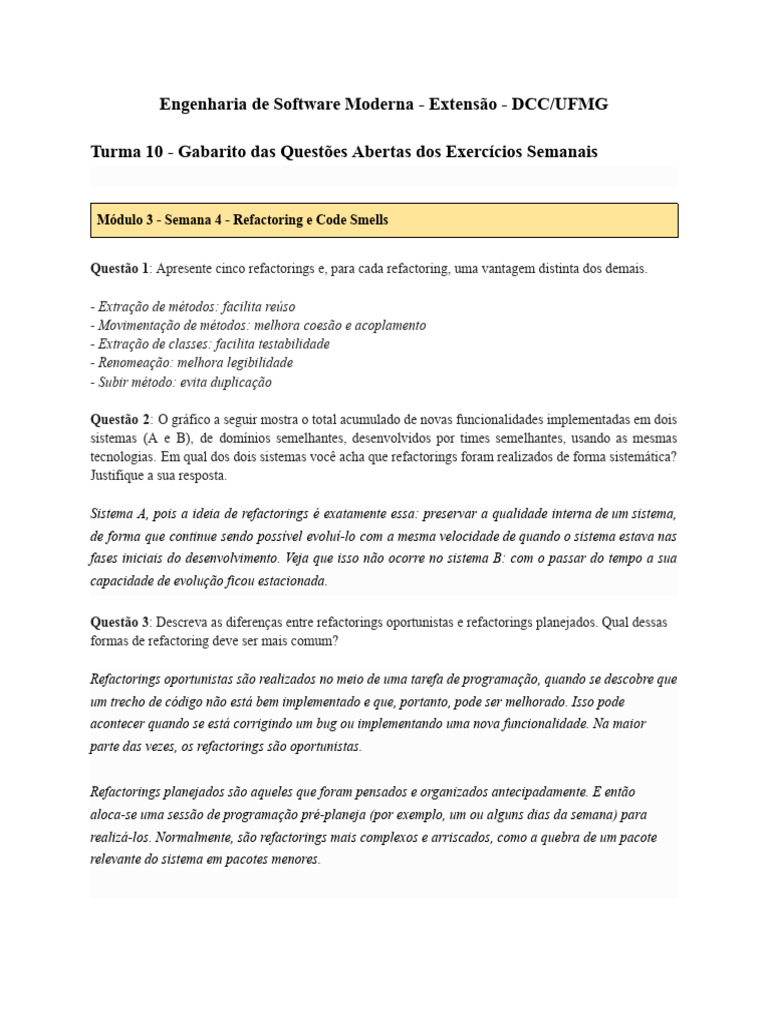 Refatoração e Testes em Engenharia de Software | PDF | Testes de ...