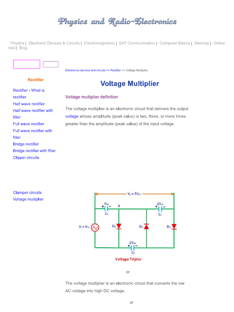 Voltage Multiplier | PDF