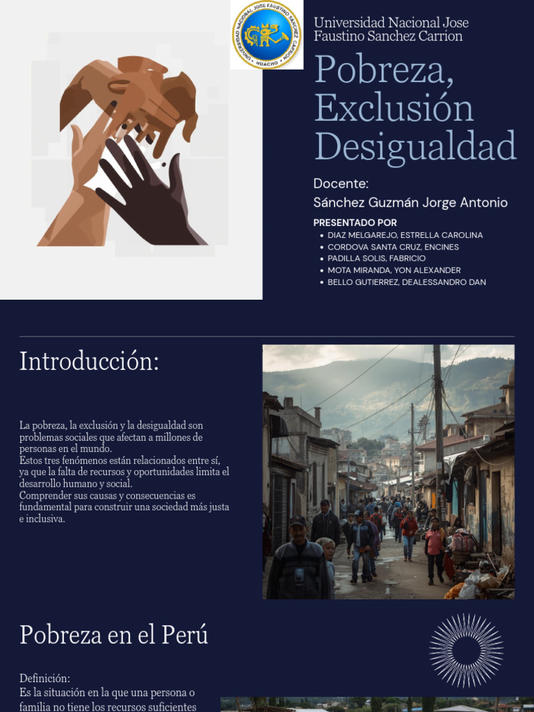 Pobreza, Exclusión y Desigualdad en Perú | PDF | Desigualdad social ...