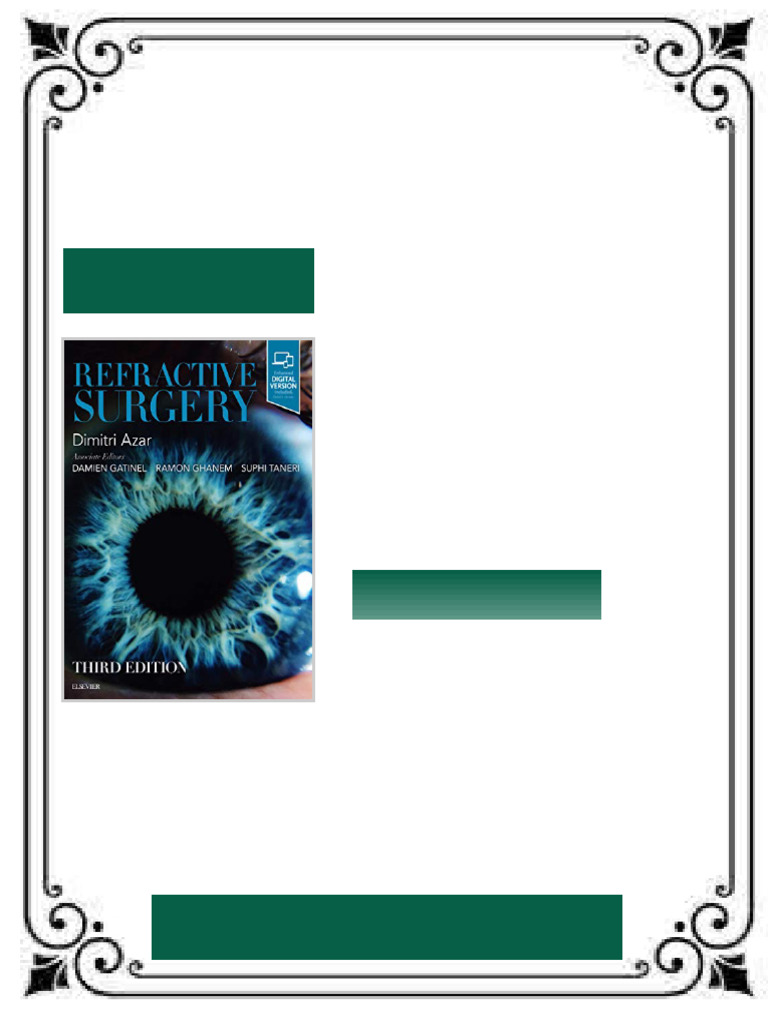 Refractive Surgery 3rd Edition Dimitri T Azar eBook rare digital ...